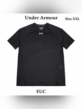Under Armour Qualifier Tee Men's XXL Black Lightweight Moisture Wicking Shirt